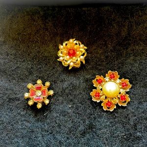 Vtg Brooches lot of 3